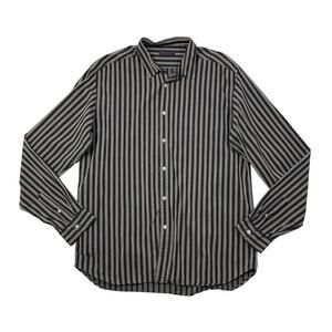 Ted Baker Shirt Mens 5 Cotton Classic Fit Striped Button Up Long Sleeve Dress